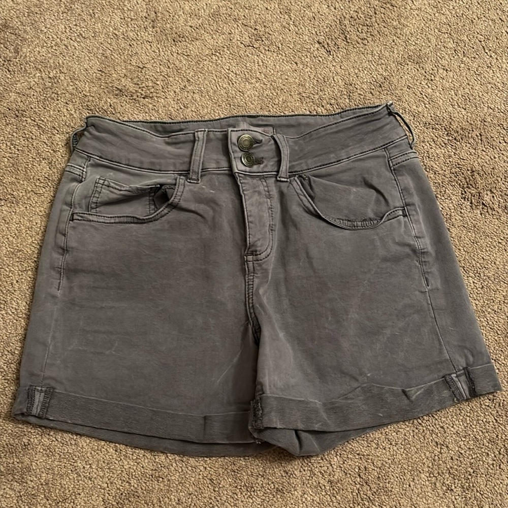 SO Favorite Midi Dark Gray Jean Shorts